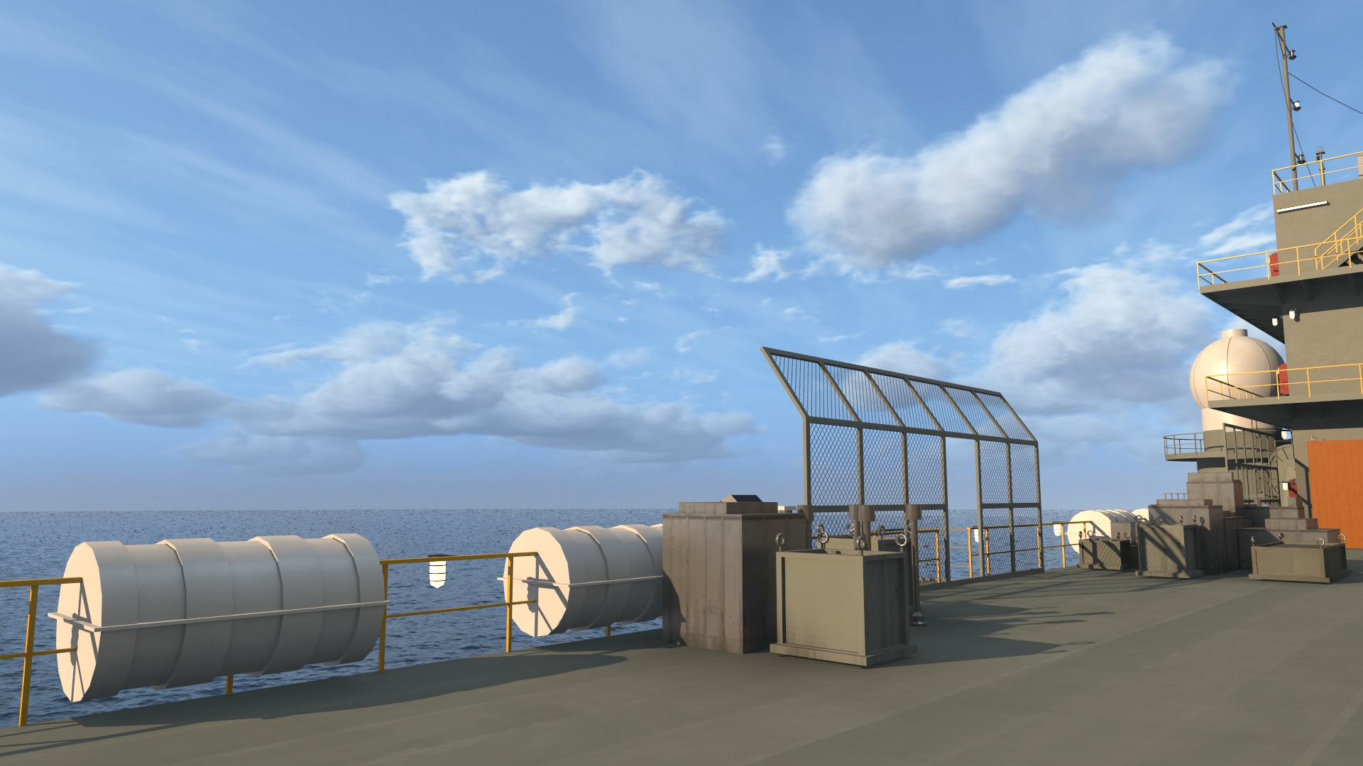 Self Propelled Twin Hulled Semi Submersible Platform 3D