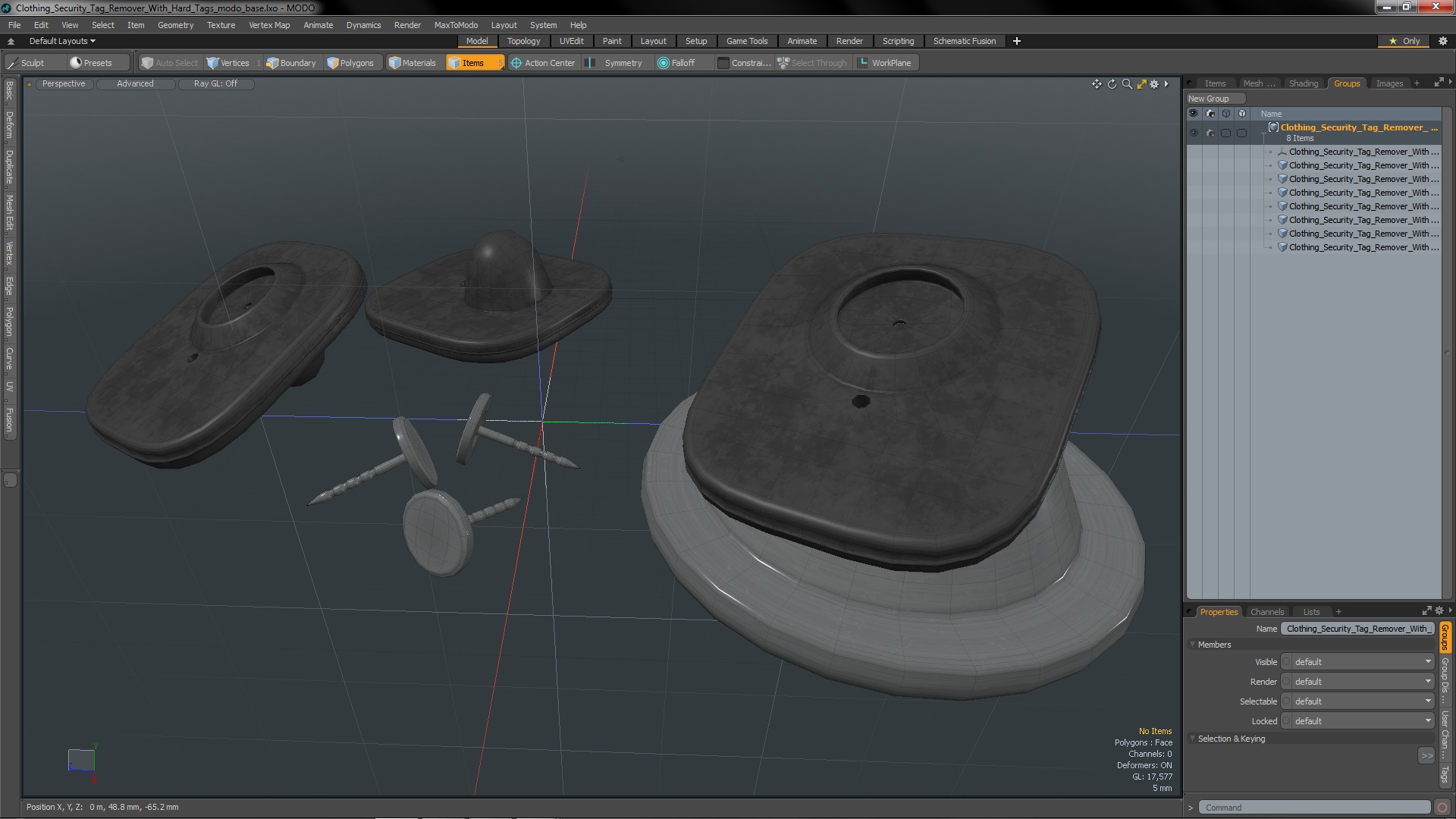 Clothing Security Tag Remover With Hard Tags 3D model