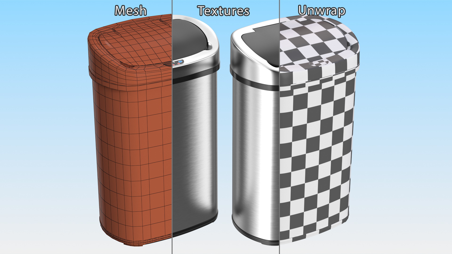 Sensor Kitchen Trash Can 3D model