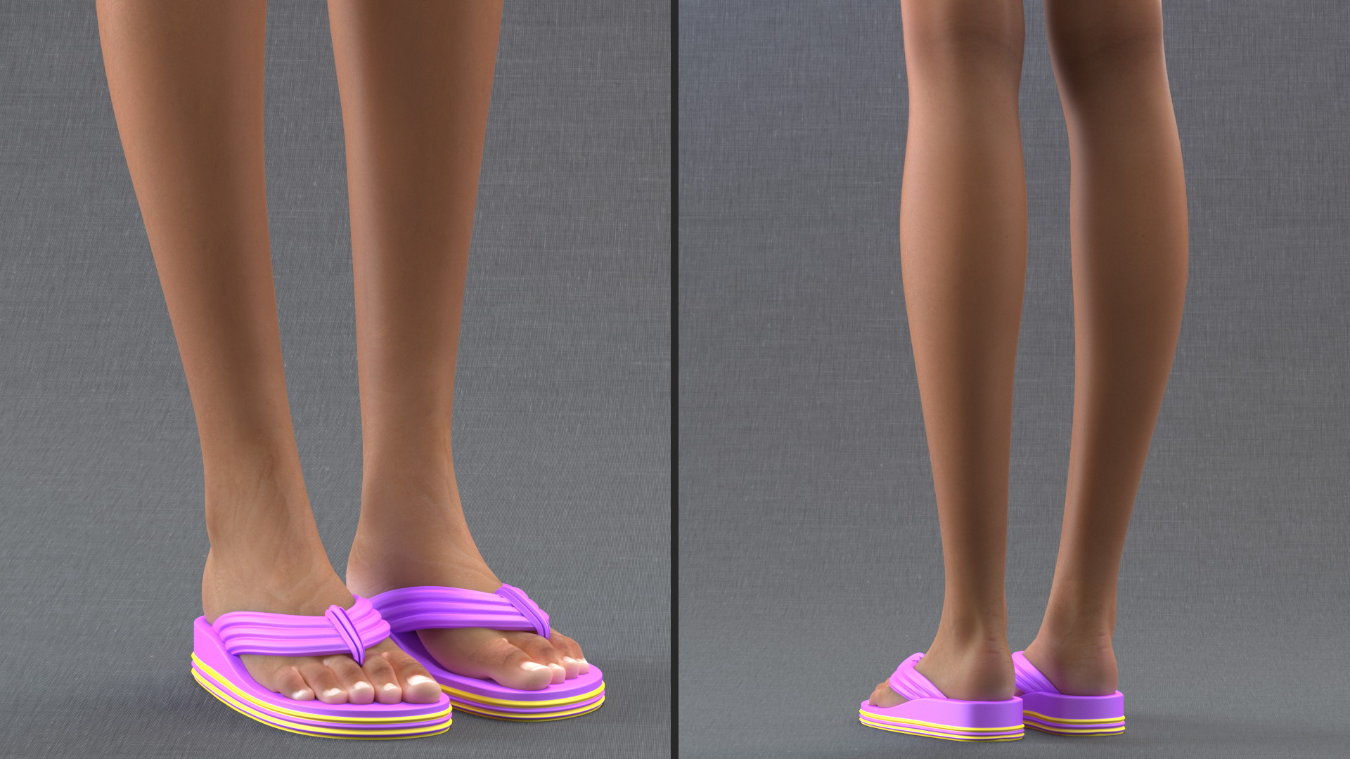 Beach Style Light Skin Young Black Woman Rigged 3D