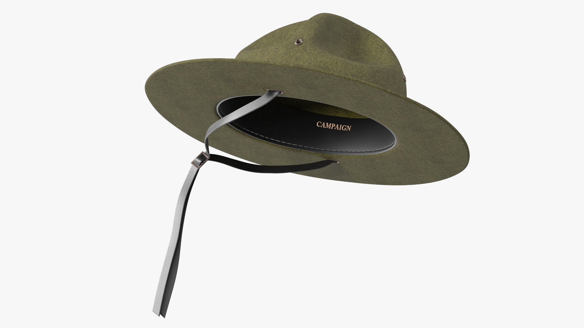 3D model Military Sergeant Cap Green on Mannequin