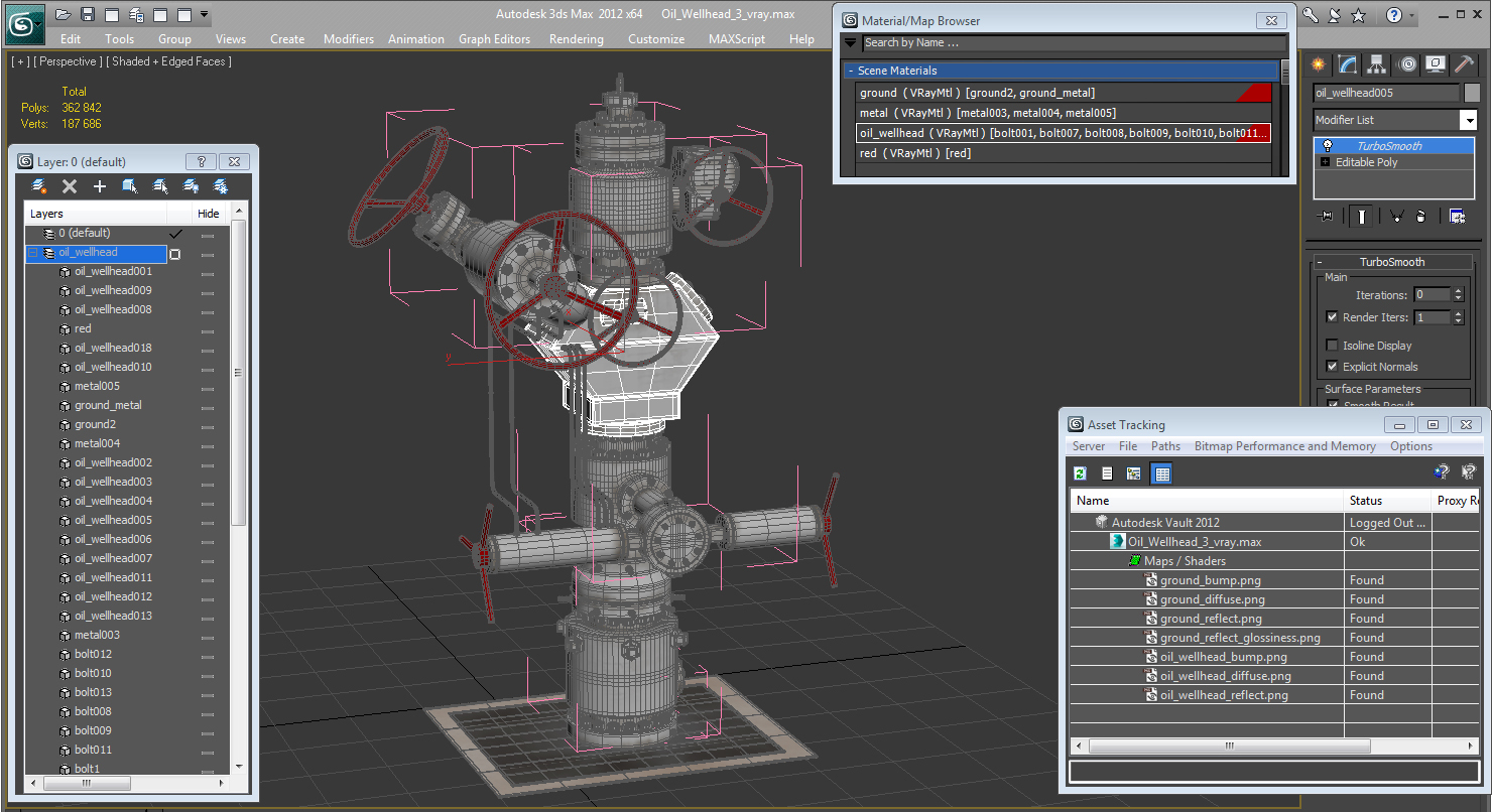 Oil Wellhead 3 3D model