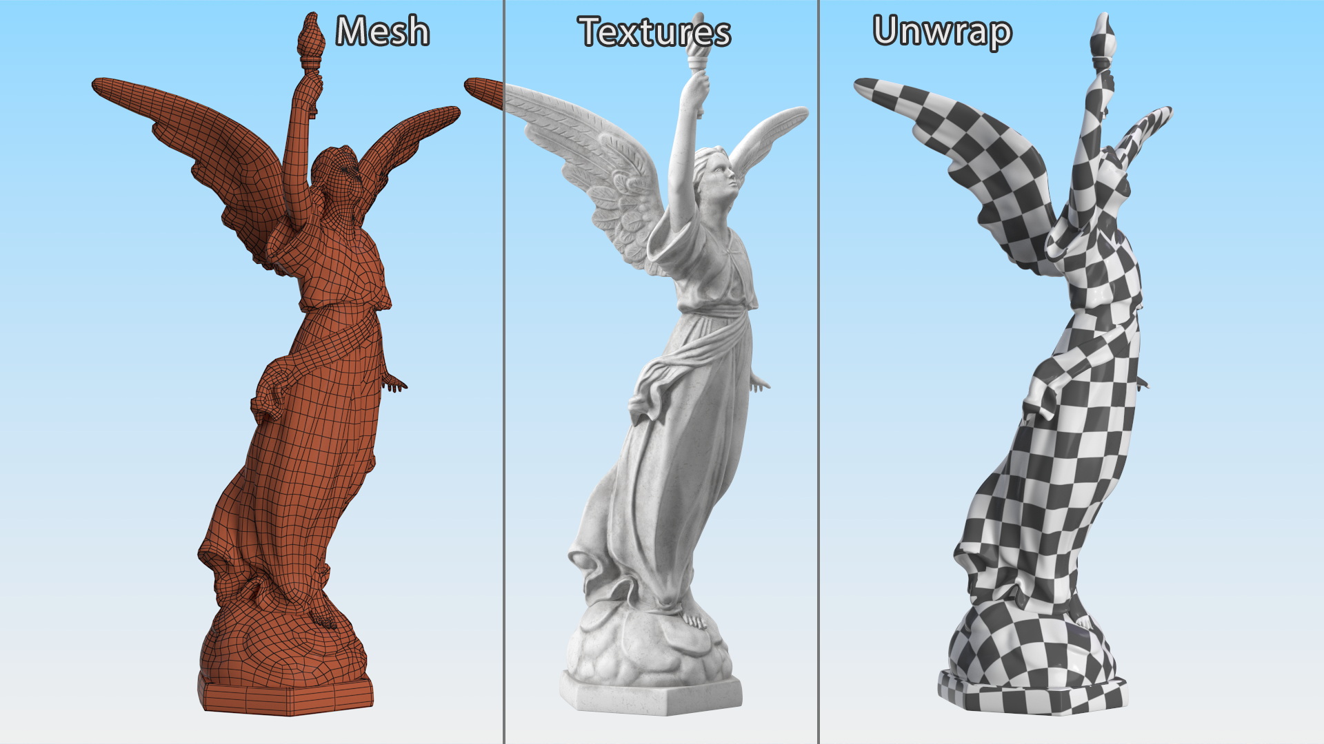 Marble Statue of Angel 3D
