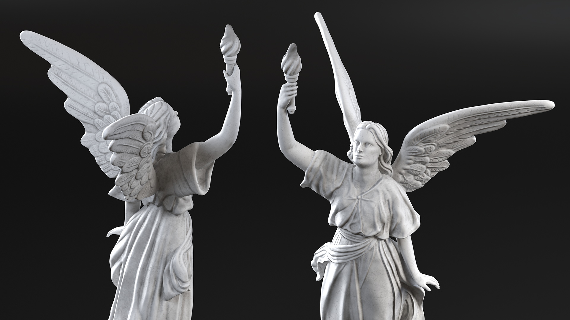 Marble Statue of Angel 3D