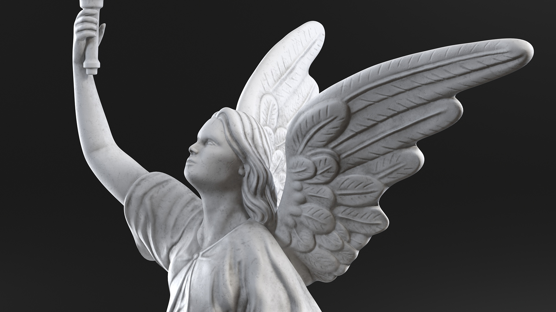 Marble Statue of Angel 3D