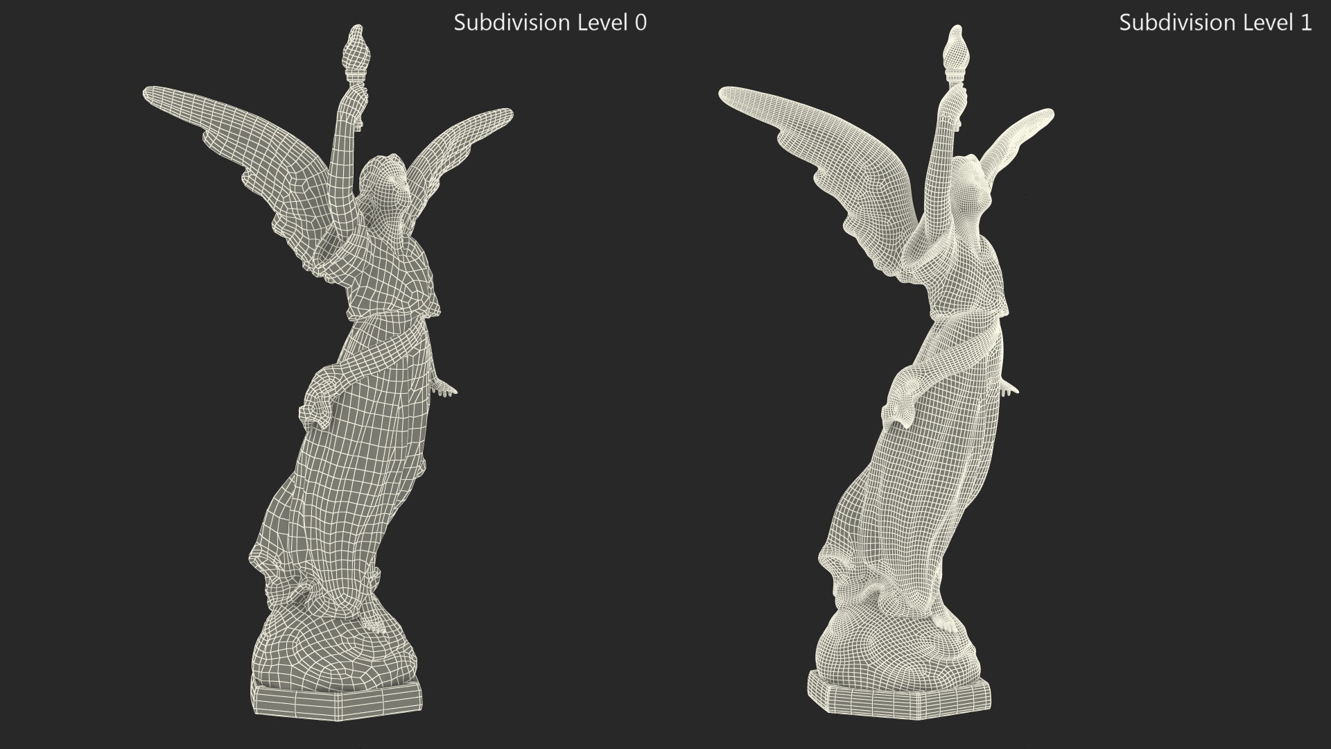 Marble Statue of Angel 3D