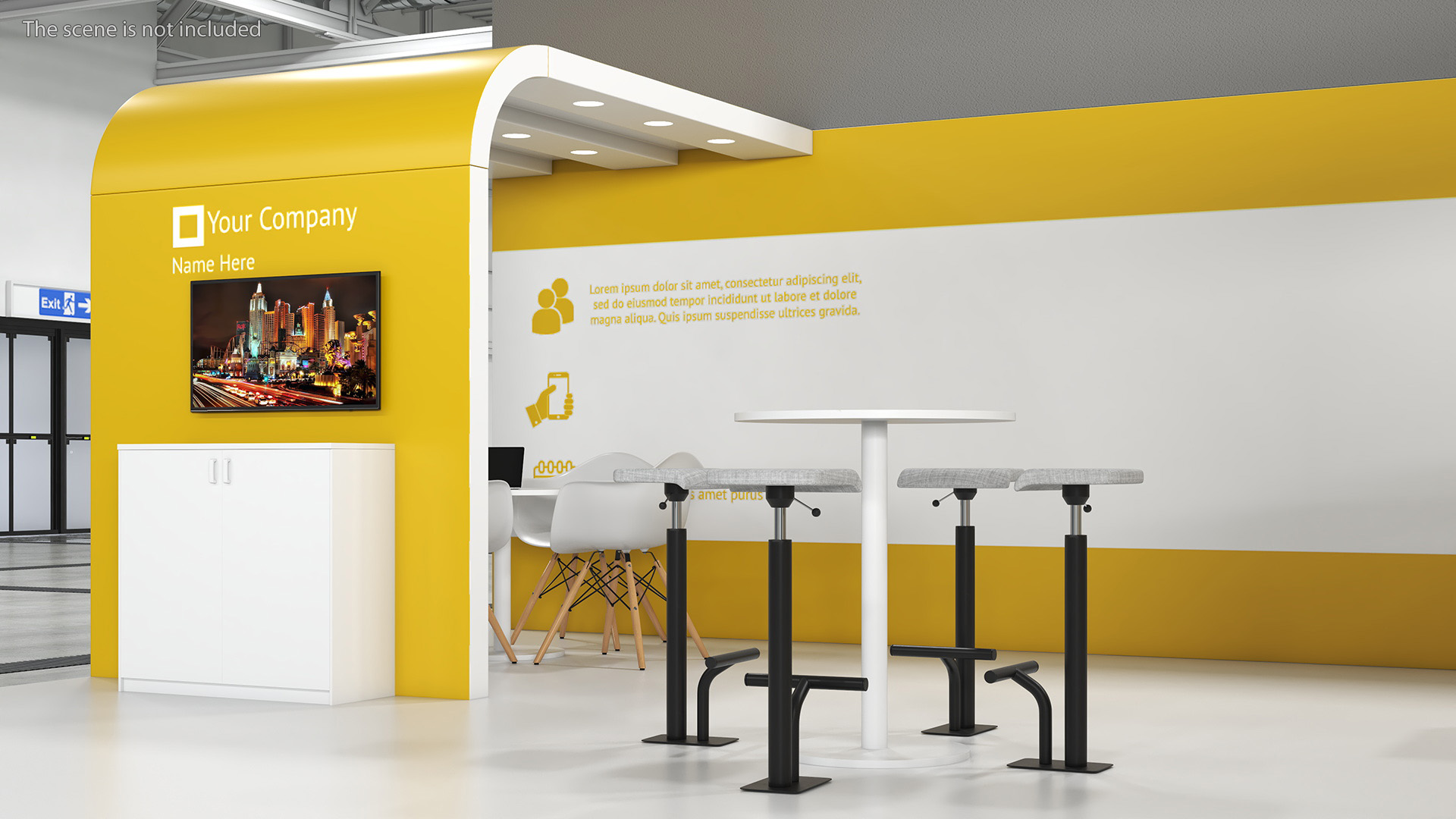 3D Exhibition Stand Yellow model
