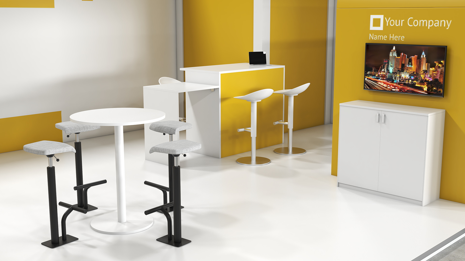 3D Exhibition Stand Yellow model