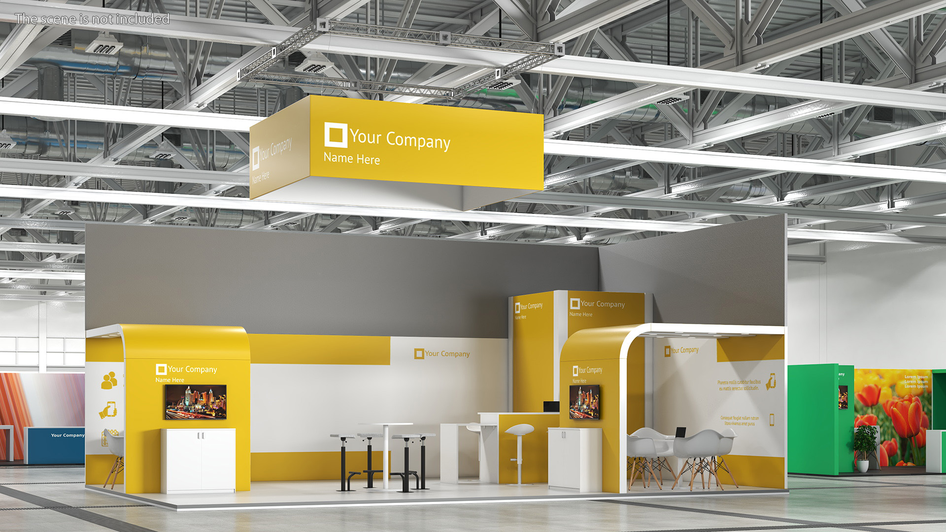 3D Exhibition Stand Yellow model