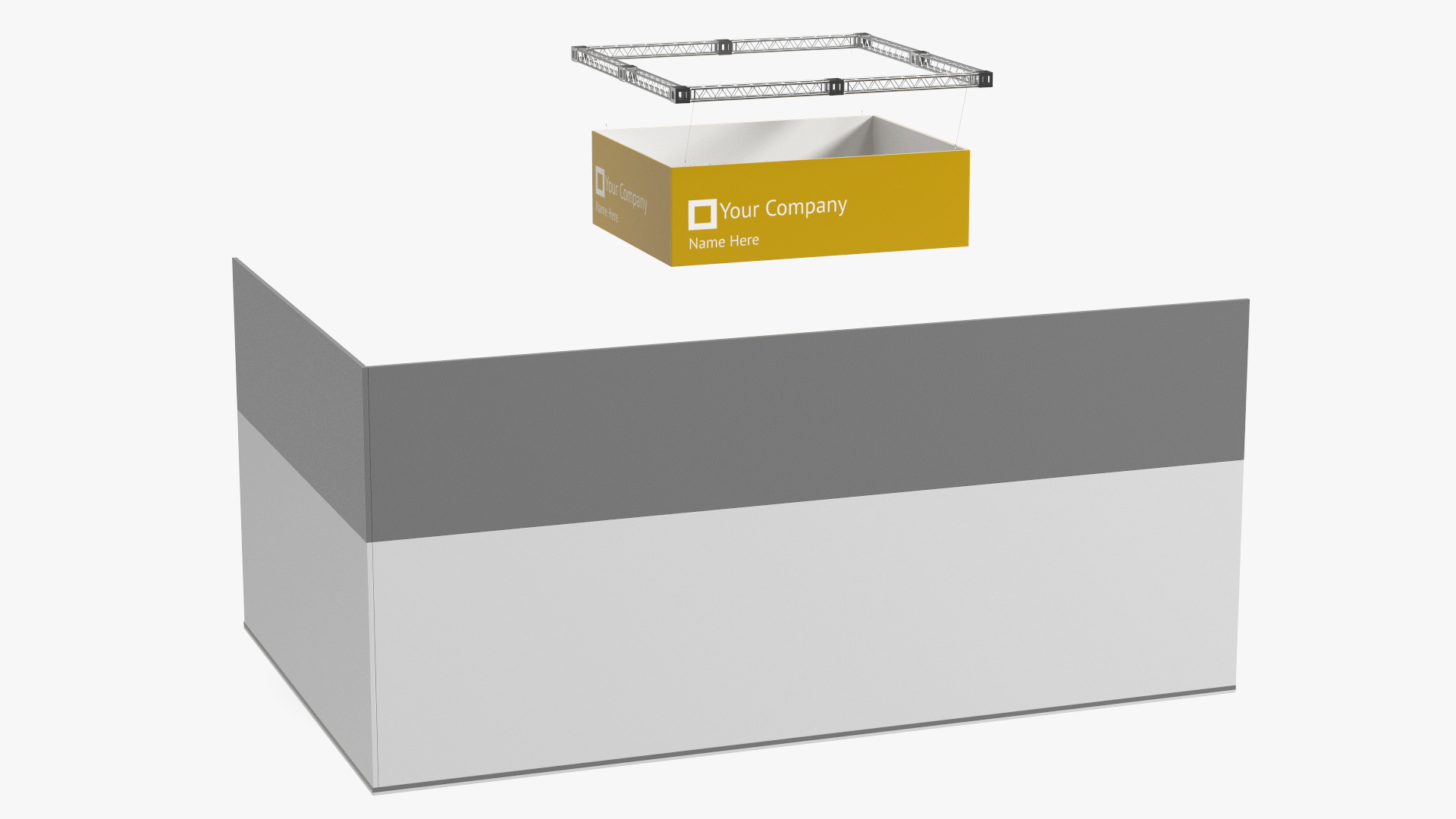 3D Exhibition Stand Yellow model