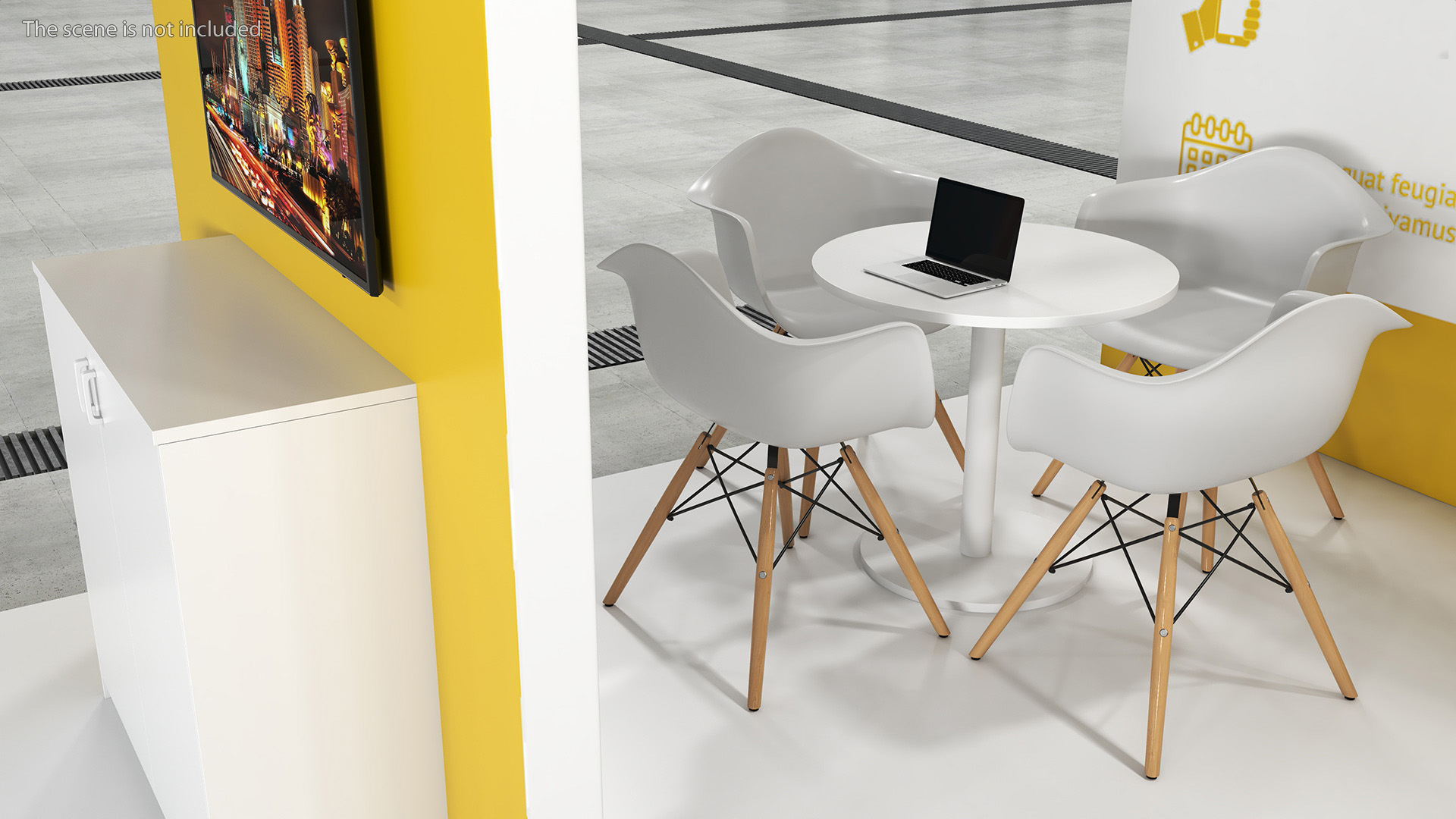 3D Exhibition Stand Yellow model