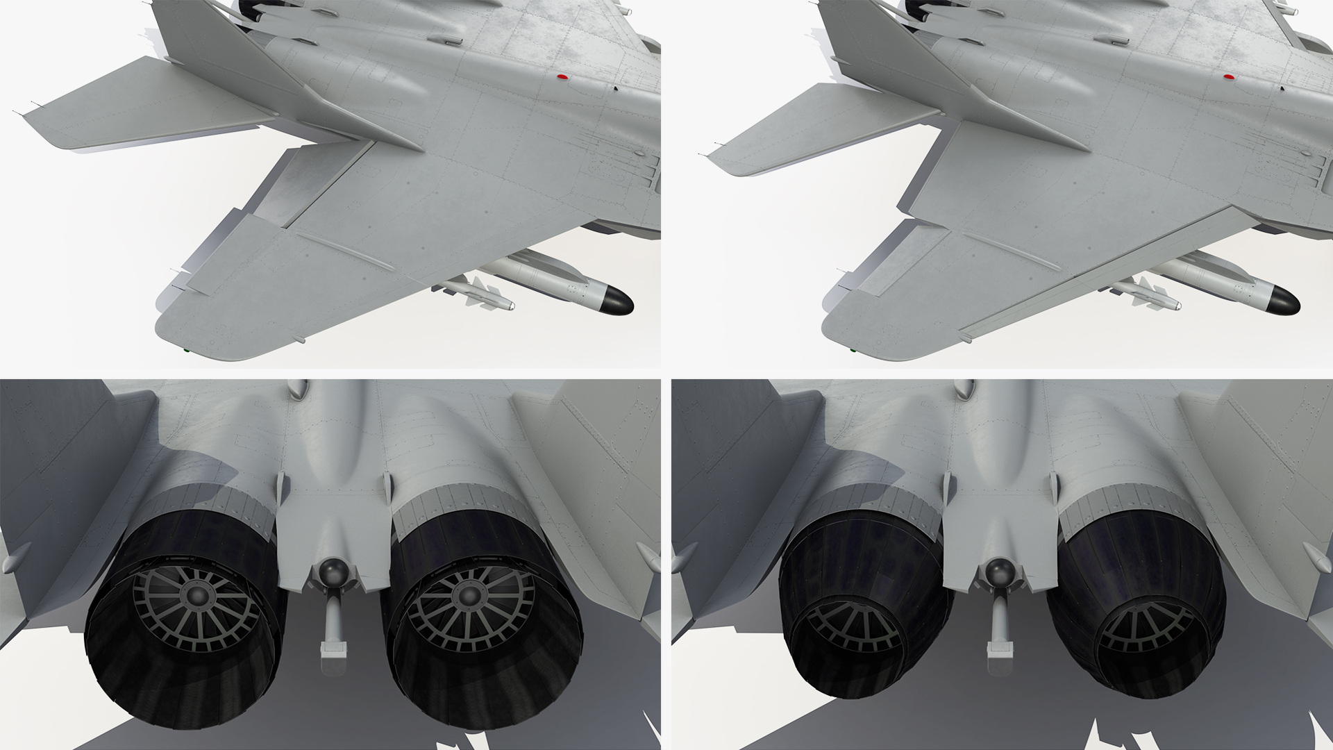 3D MiG 29 Fighter Aircraft with Armament Rigged for Cinema 4D model