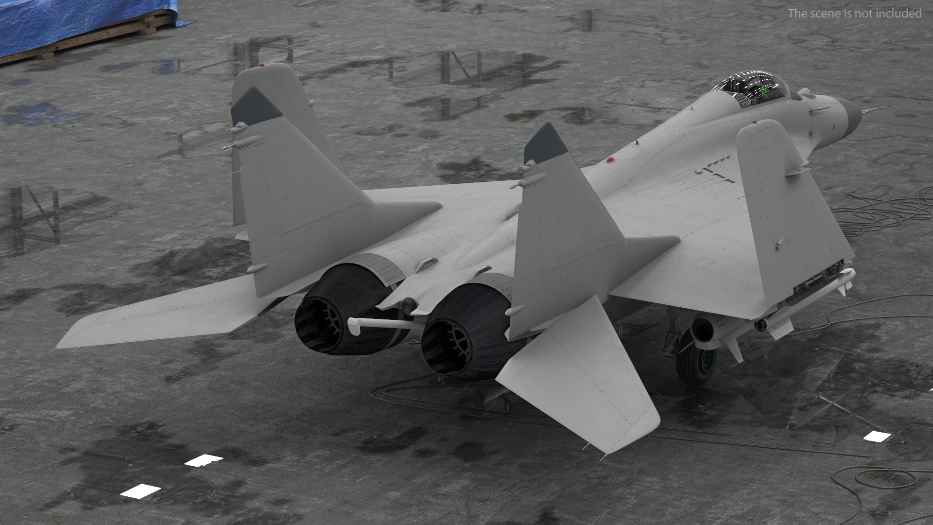 3D MiG 29 Fighter Aircraft with Armament Rigged for Cinema 4D model