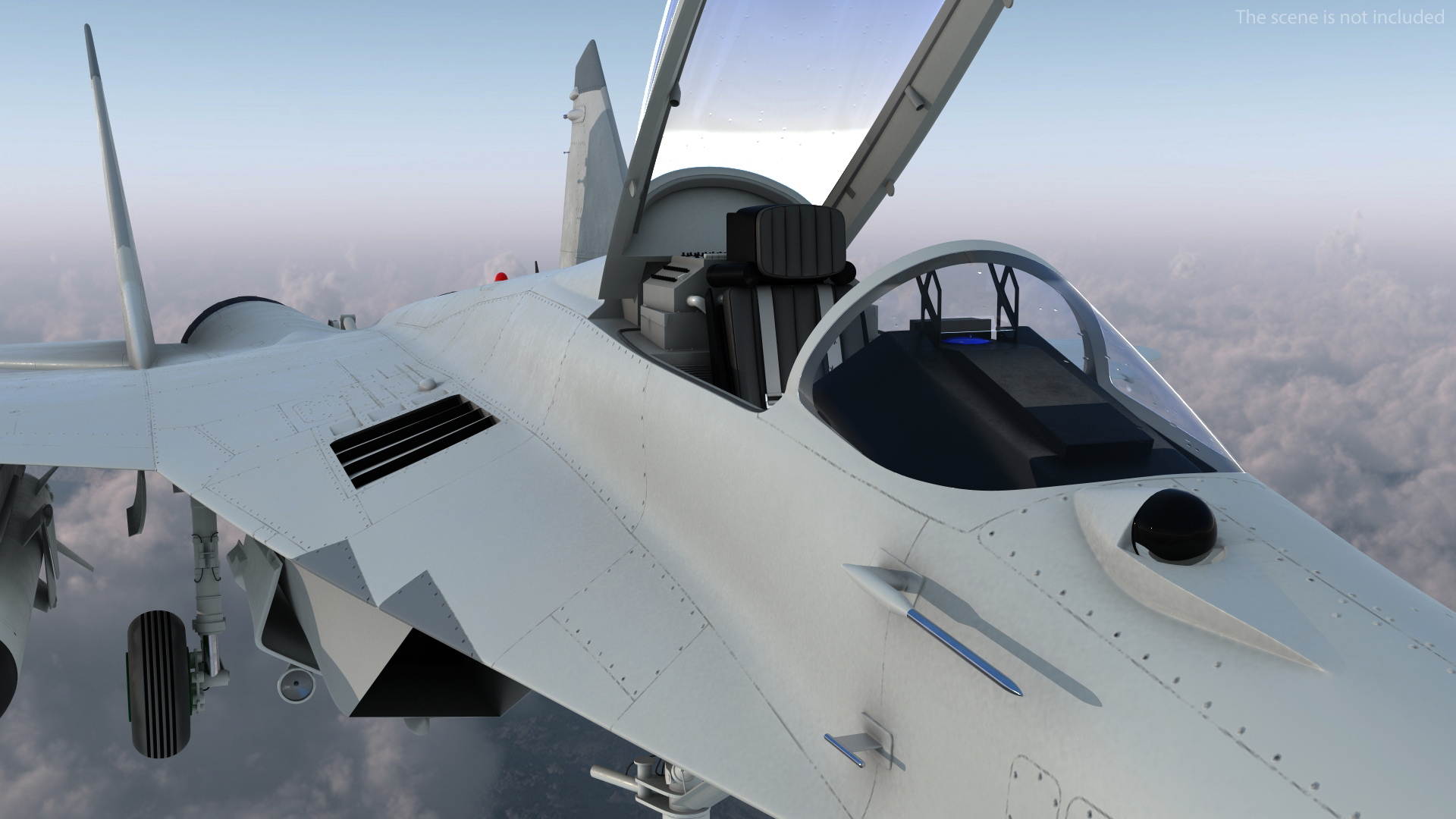 3D MiG 29 Fighter Aircraft with Armament Rigged for Cinema 4D model
