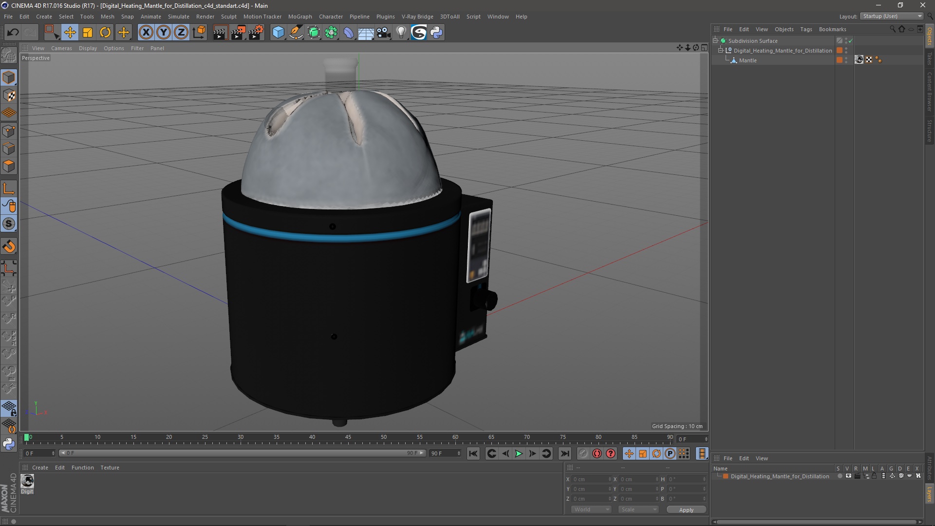 Digital Heating Mantle for Distillation 3D model