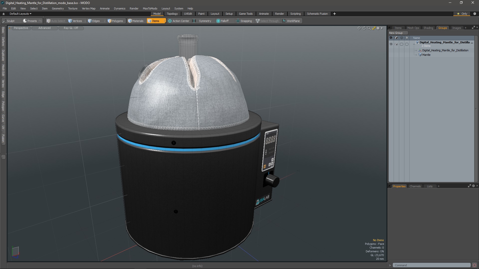 Digital Heating Mantle for Distillation 3D model