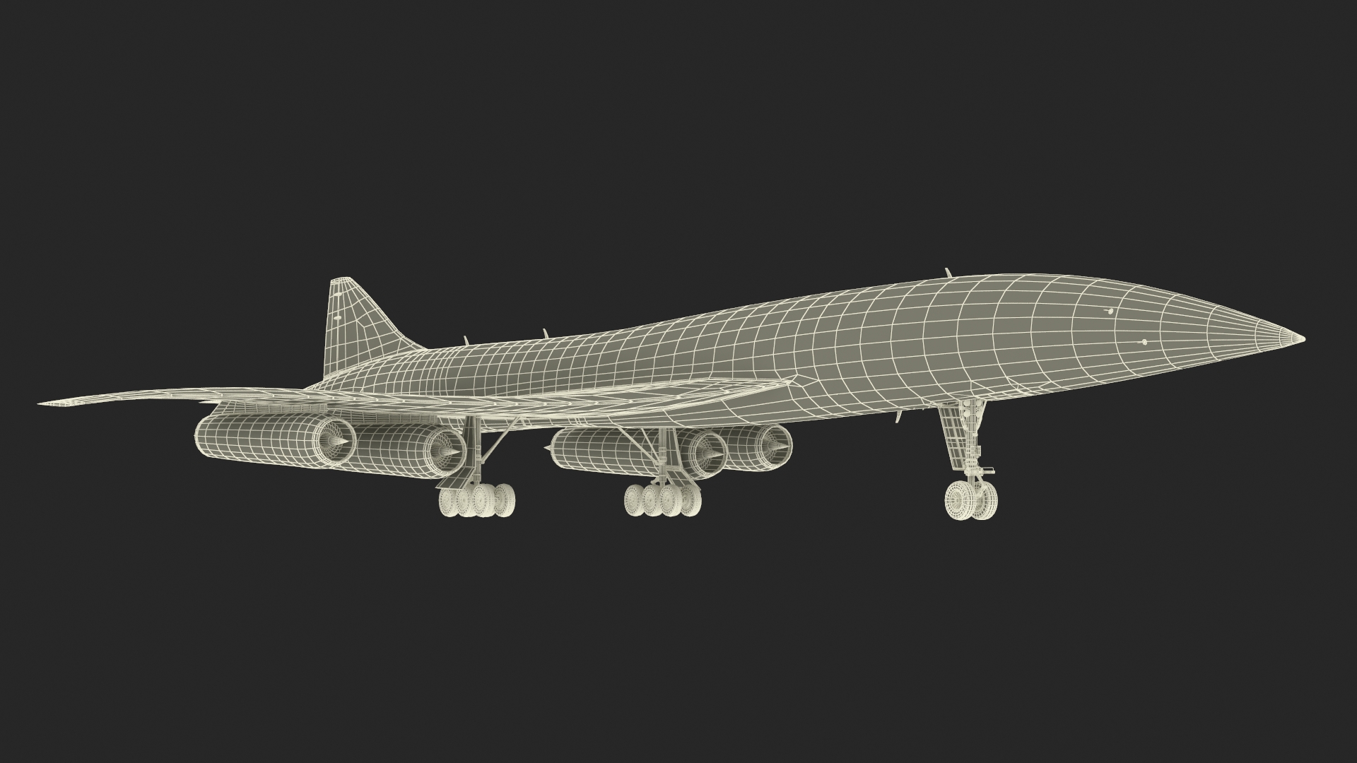 Supersonic Passenger Jet Generic 3D