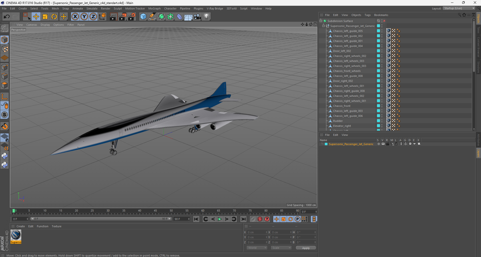Supersonic Passenger Jet Generic 3D