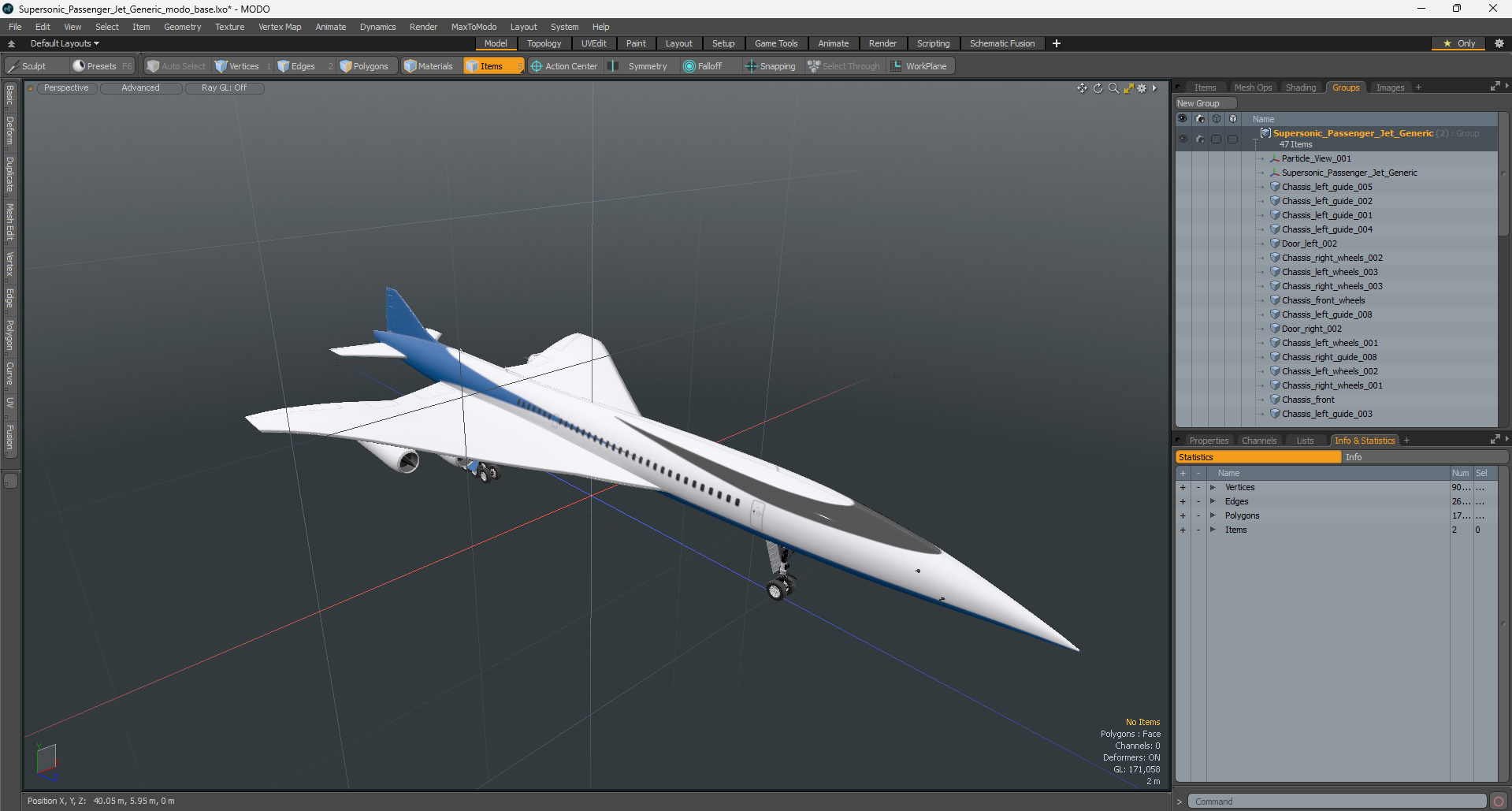 Supersonic Passenger Jet Generic 3D