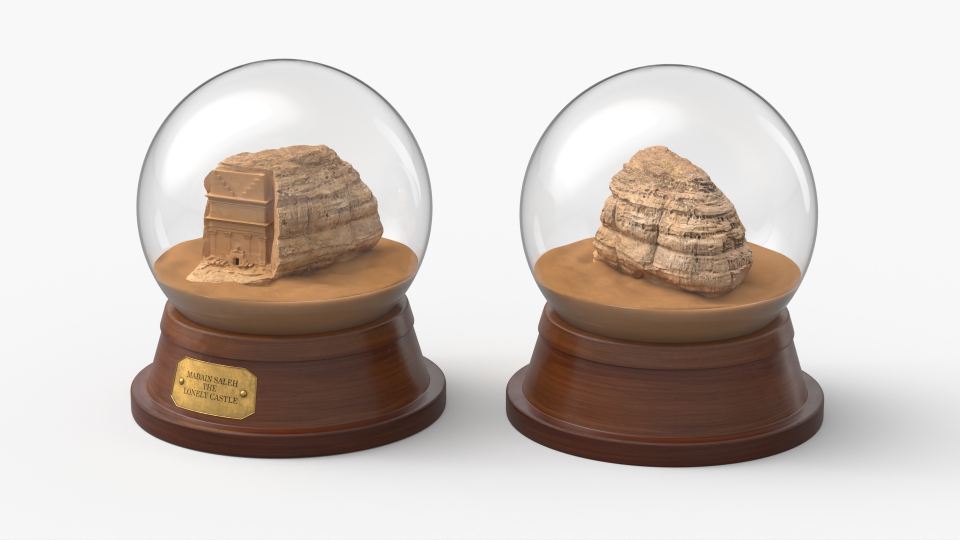 Madain Saleh in Glass Globe - view 2