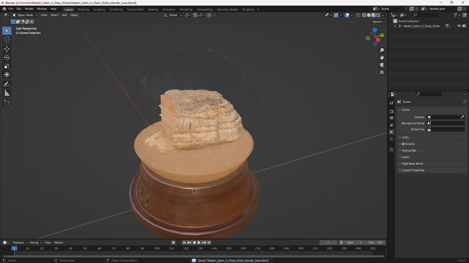 Madain Saleh in Glass Globe - view 10