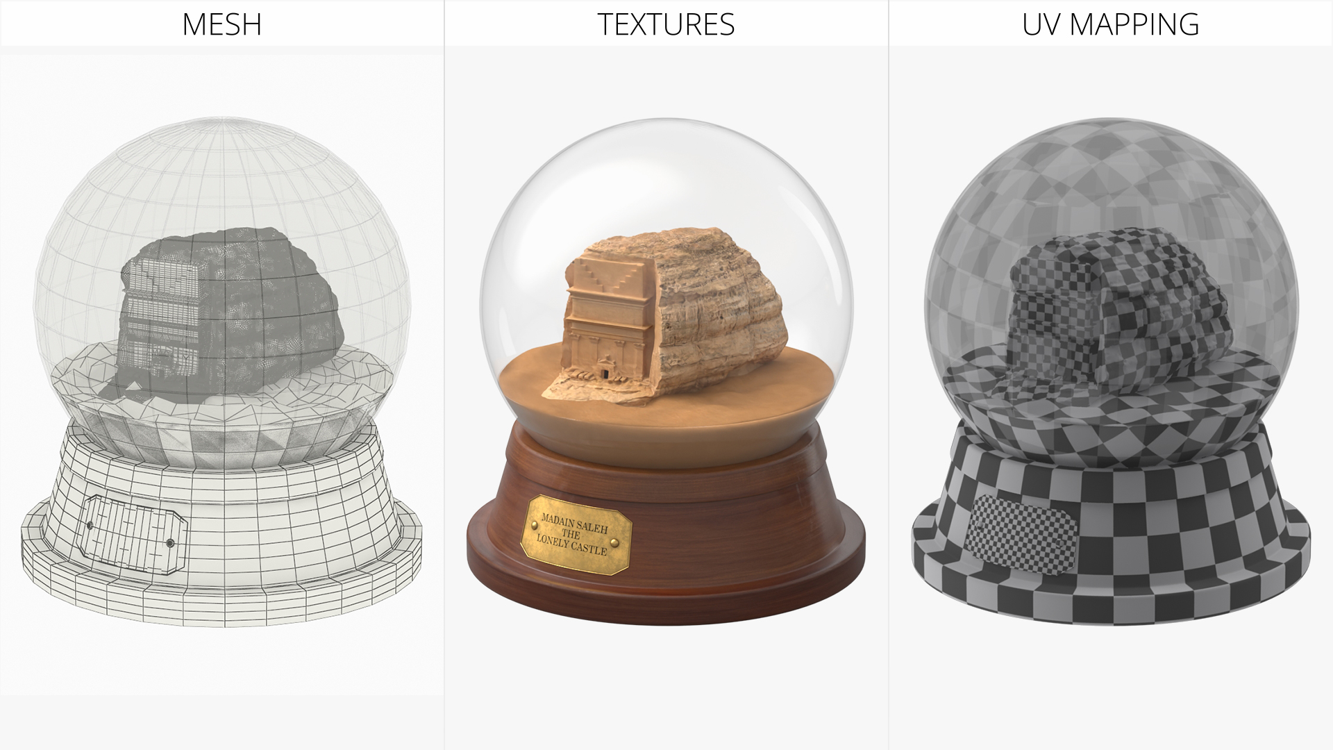 Madain Saleh in Glass Globe - view 7
