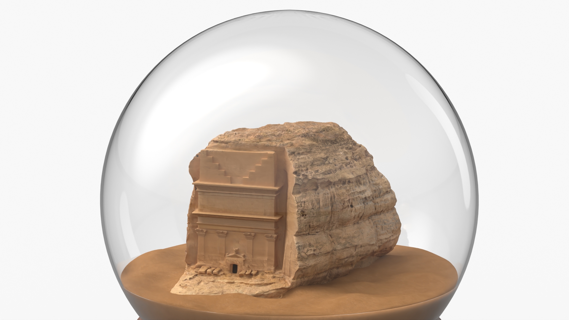 Madain Saleh in Glass Globe - view 4