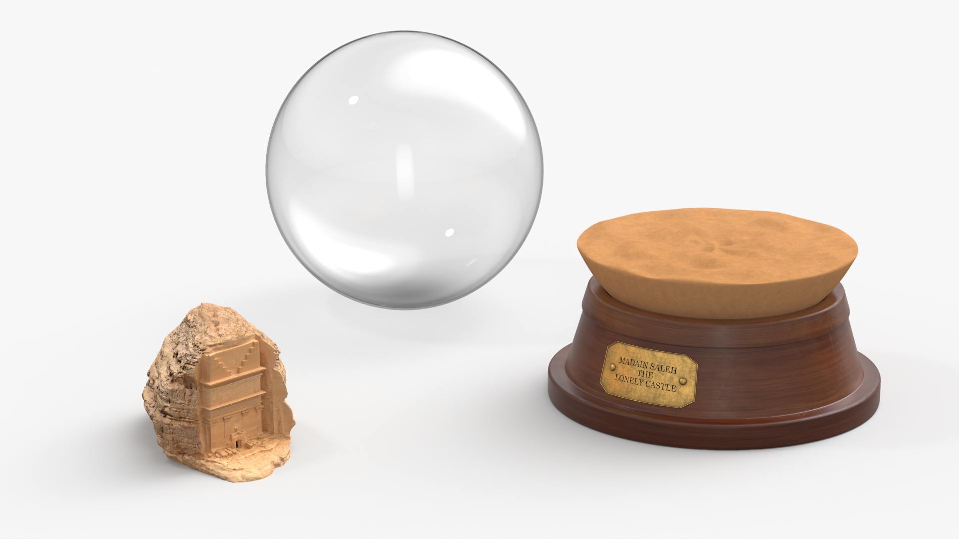 Madain Saleh in Glass Globe - view 6