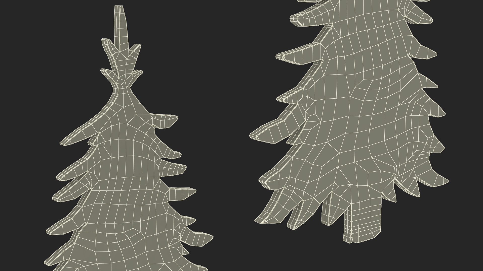 Fur Tree Silhouette 3D model
