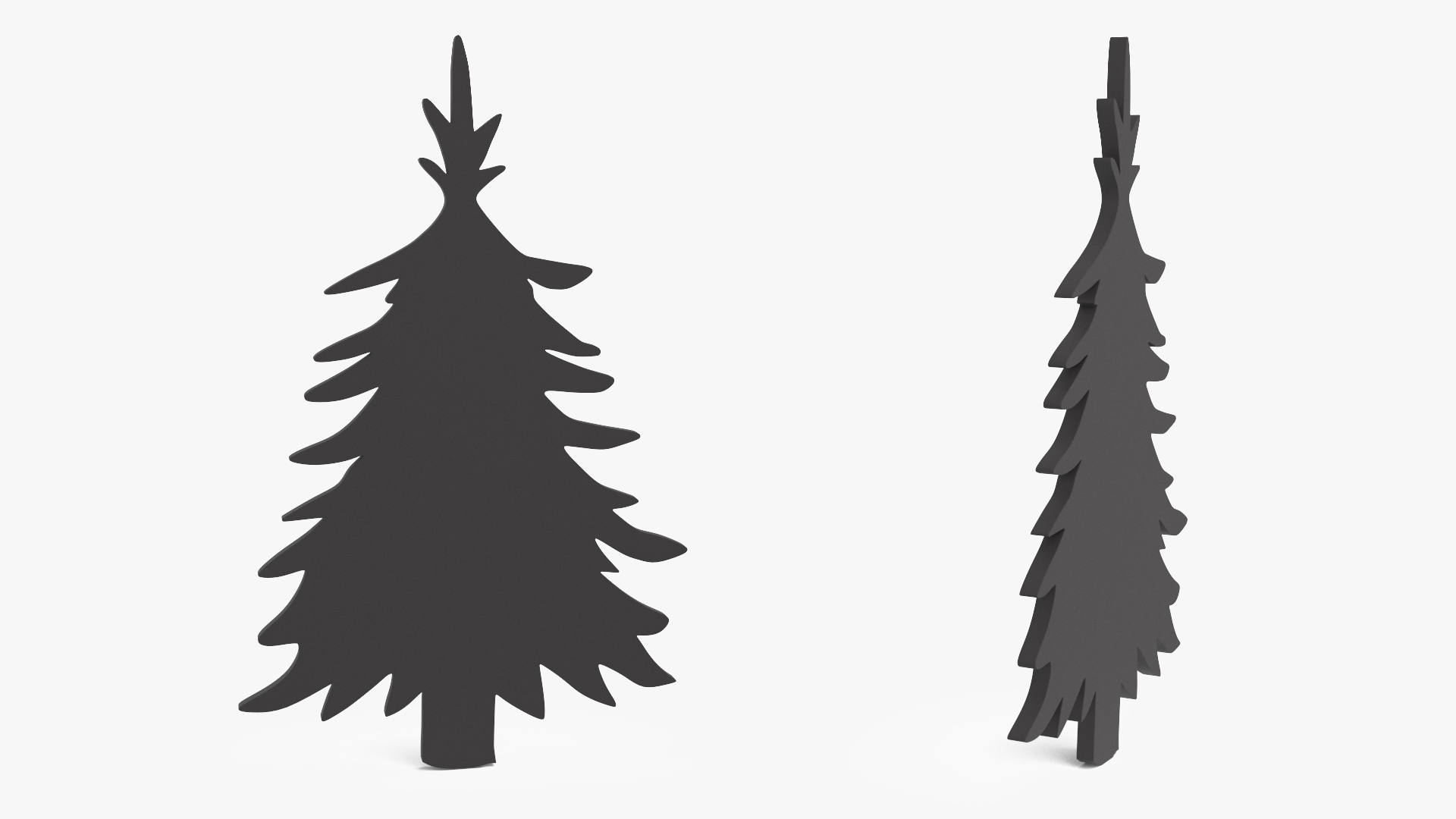 Fur Tree Silhouette 3D model