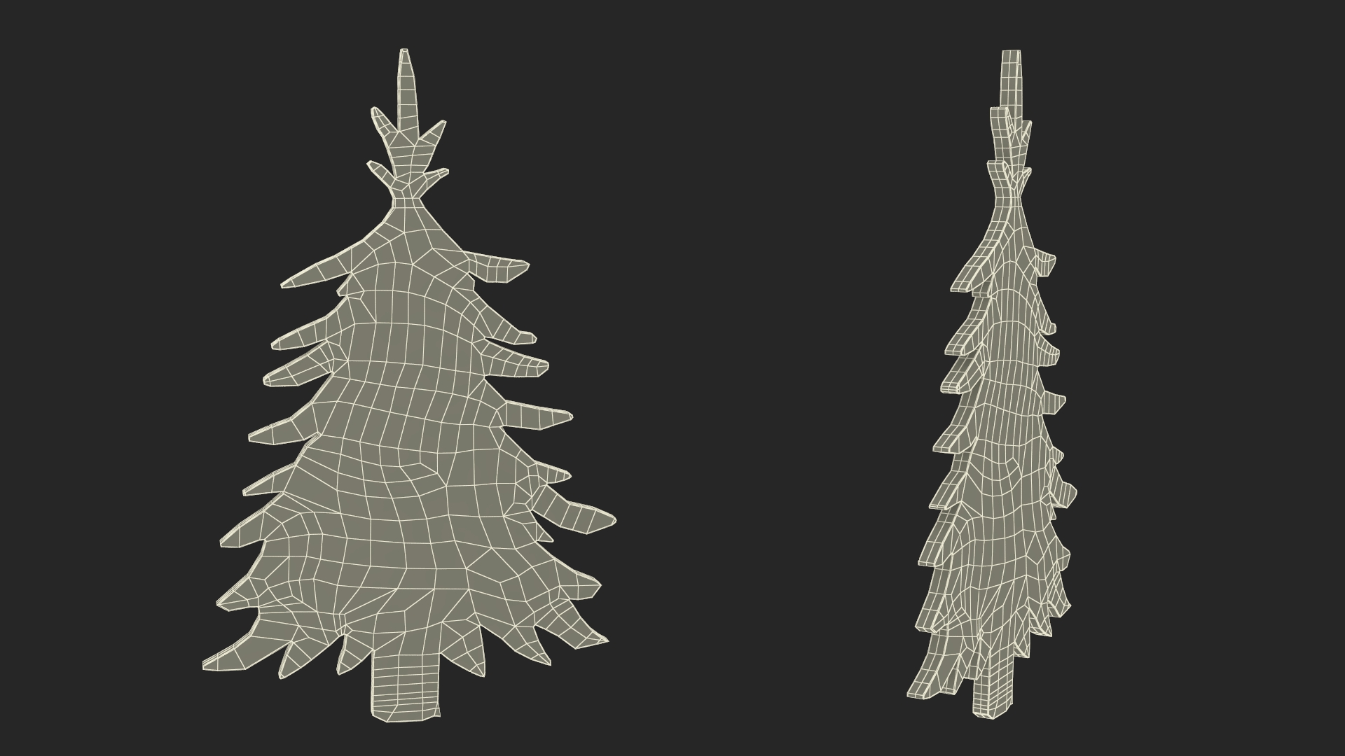 Fur Tree Silhouette 3D model