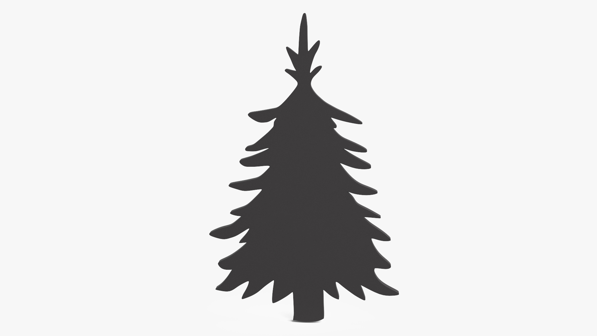 Fur Tree Silhouette 3D model
