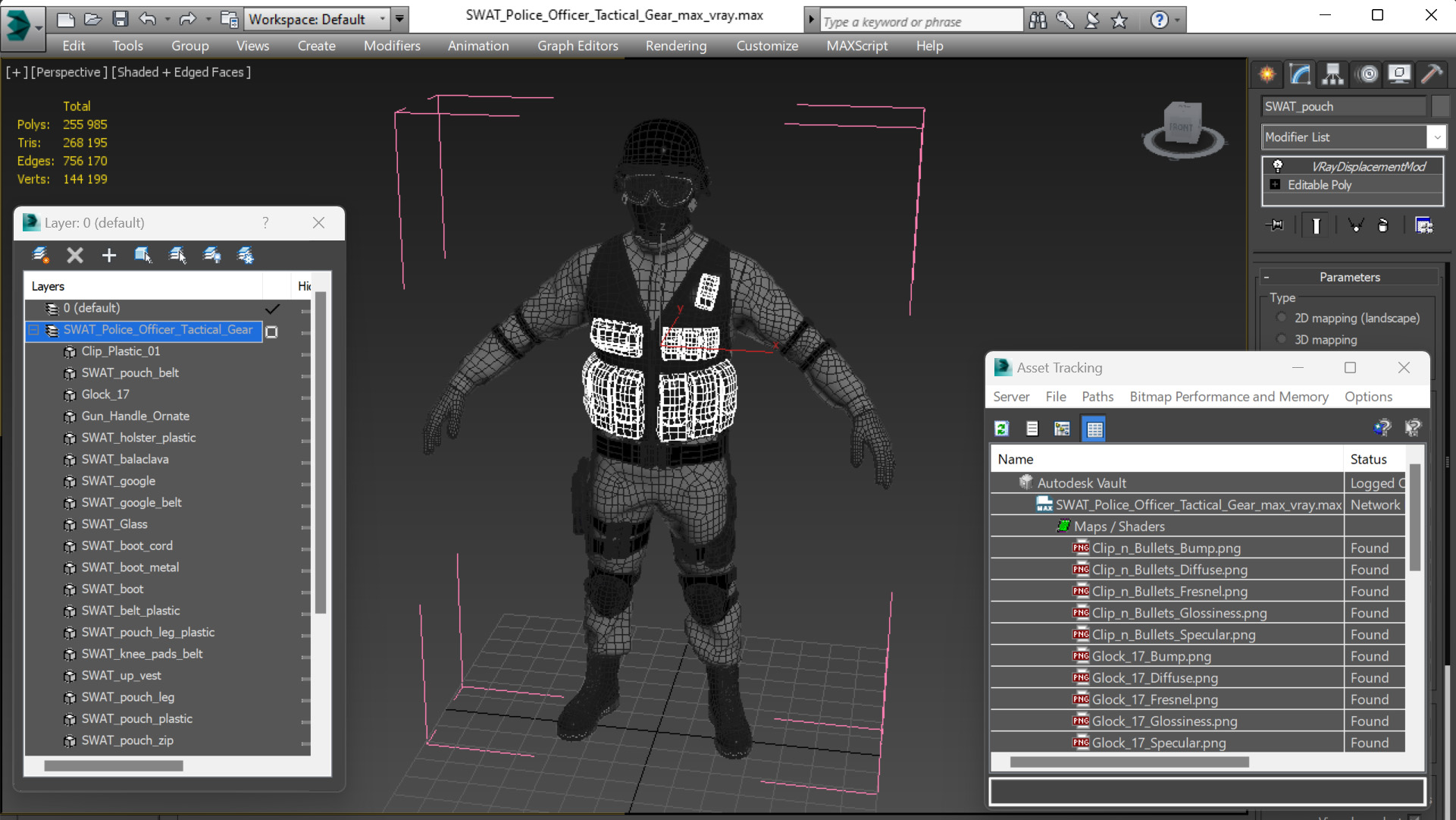 3D SWAT Police Officer Tactical Gear model