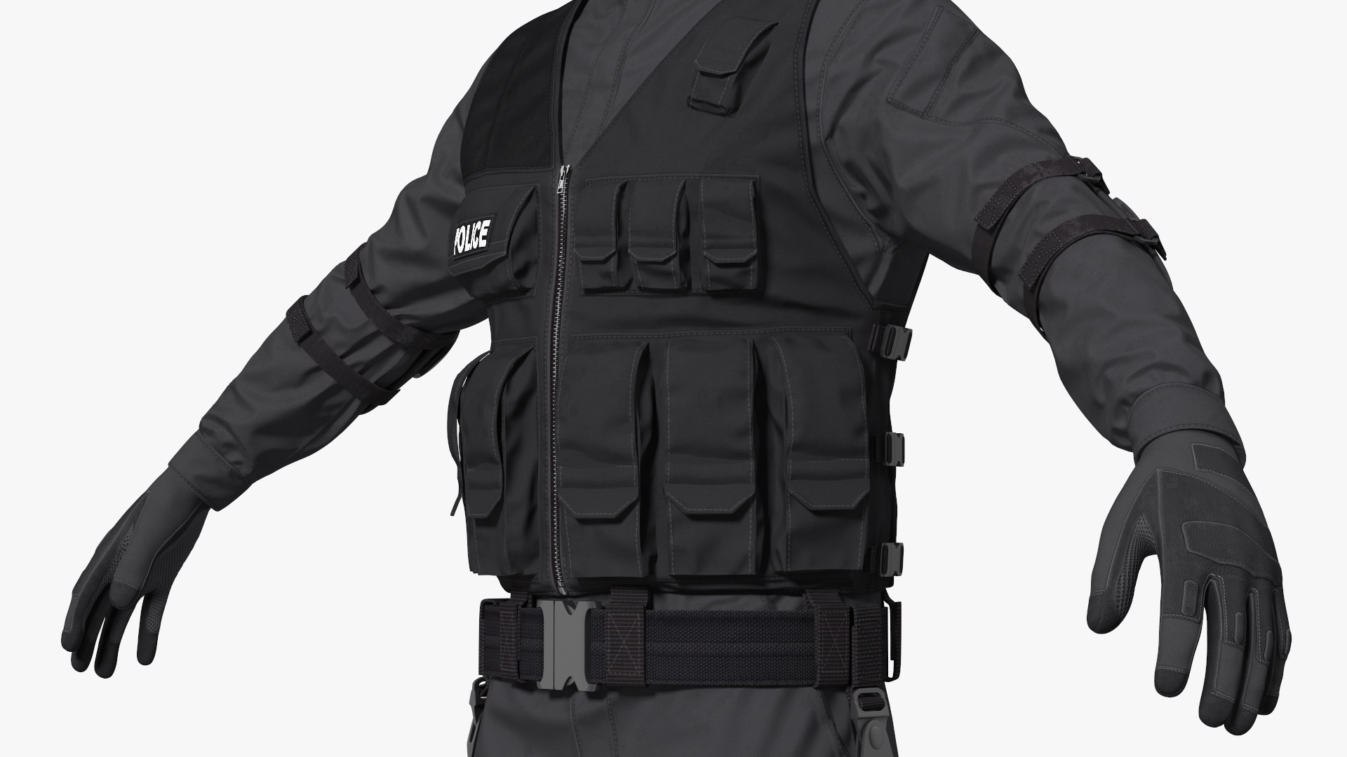 3D SWAT Police Officer Tactical Gear model