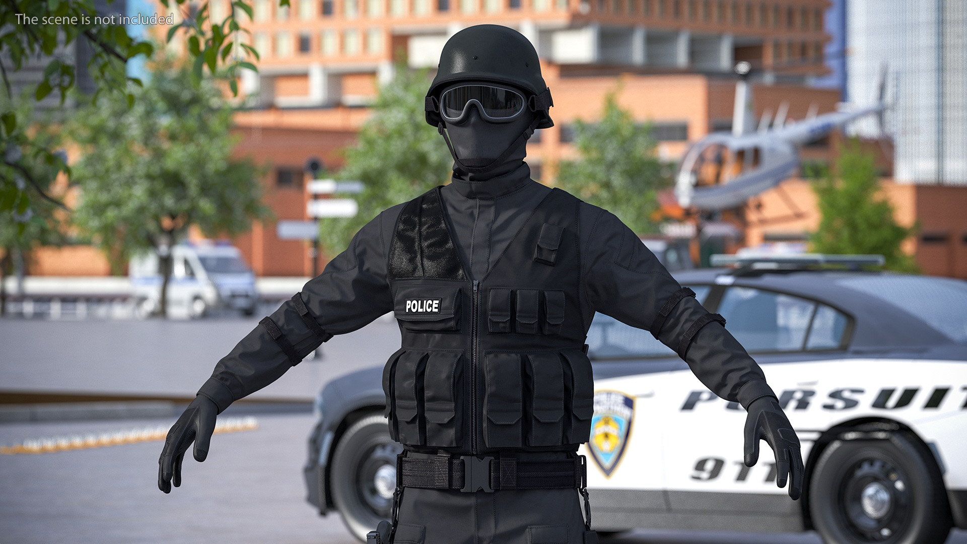 3D SWAT Police Officer Tactical Gear model