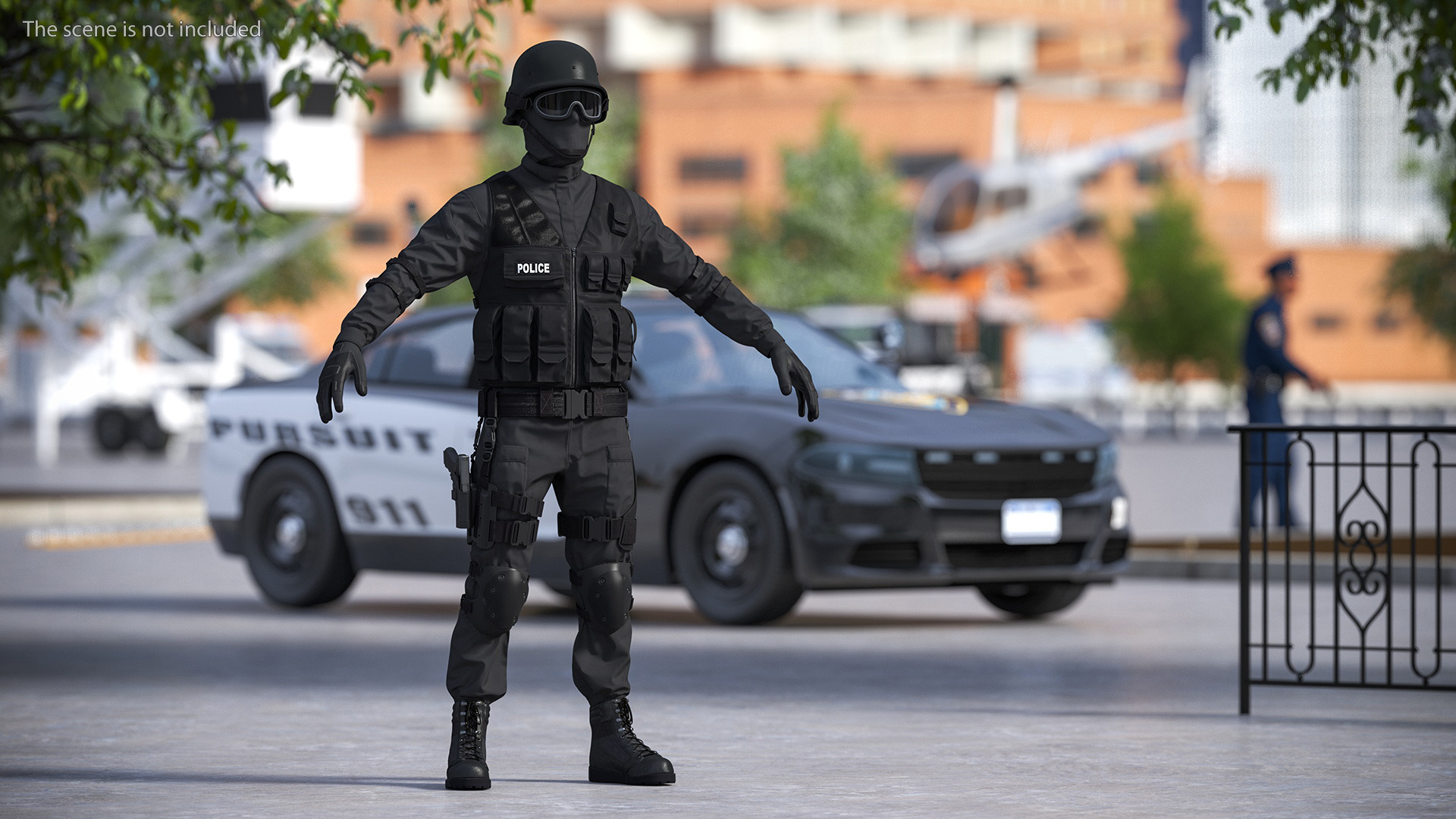 3D SWAT Police Officer Tactical Gear model