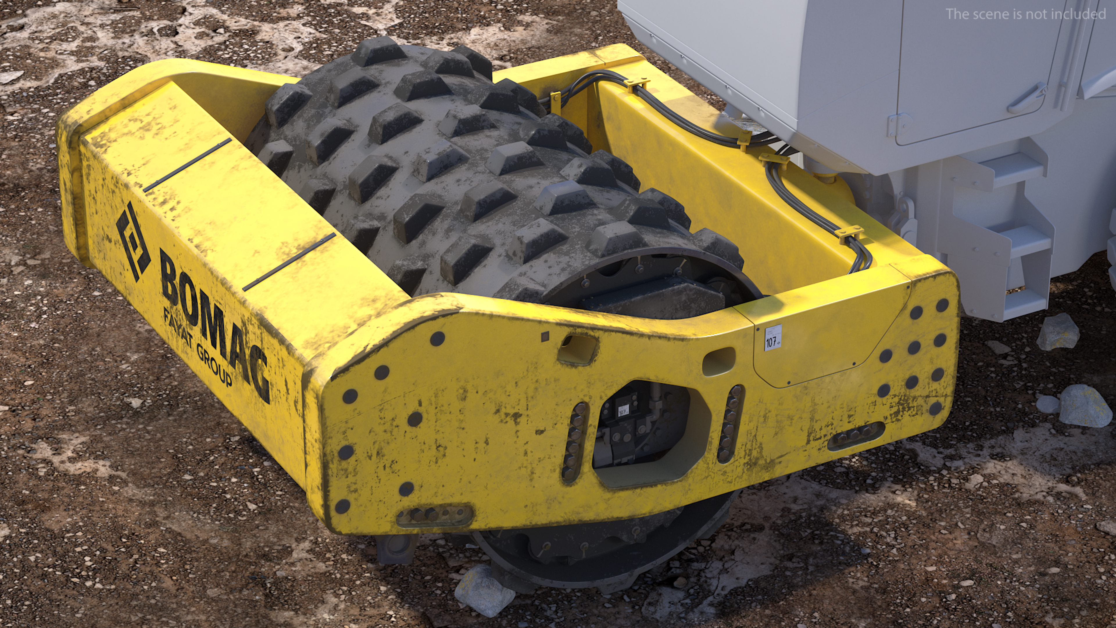 BOMAG Soil Roller Barrel 3D model