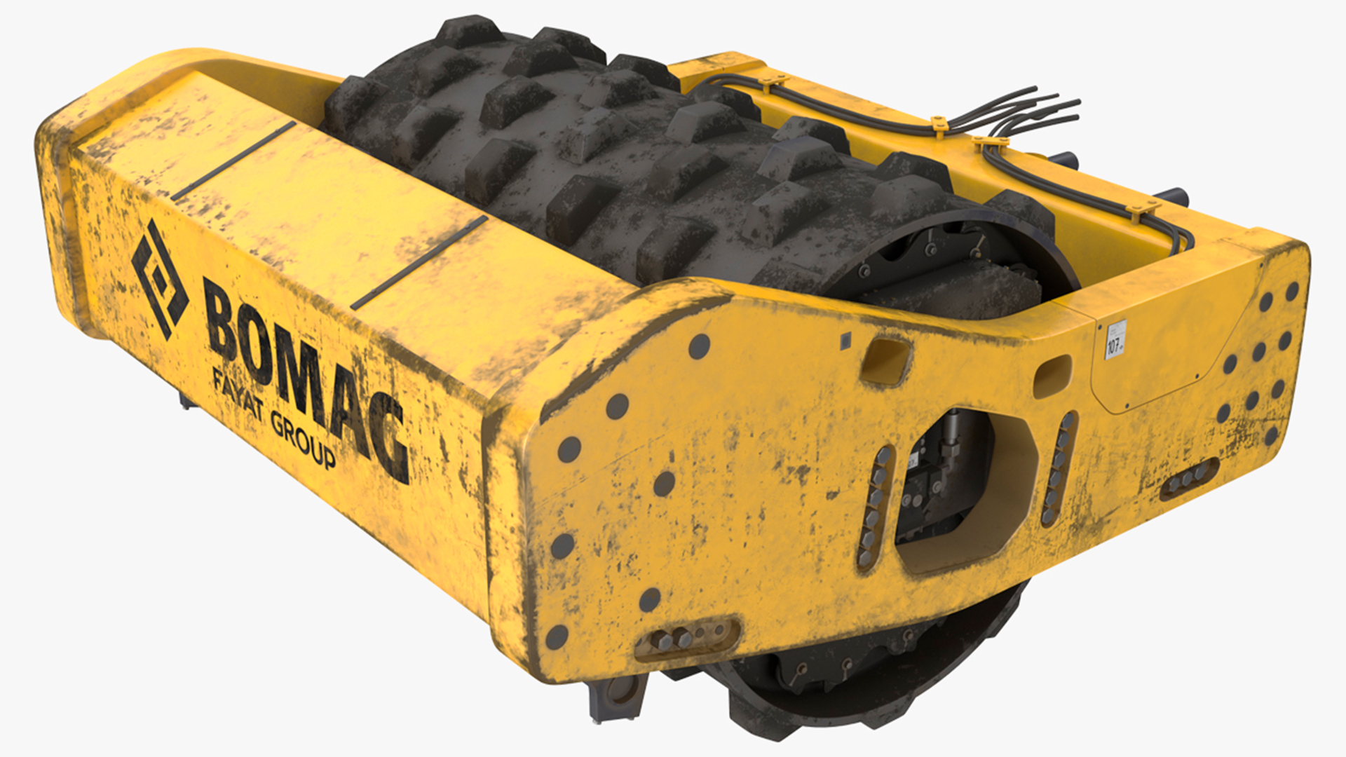 BOMAG Soil Roller Barrel 3D model