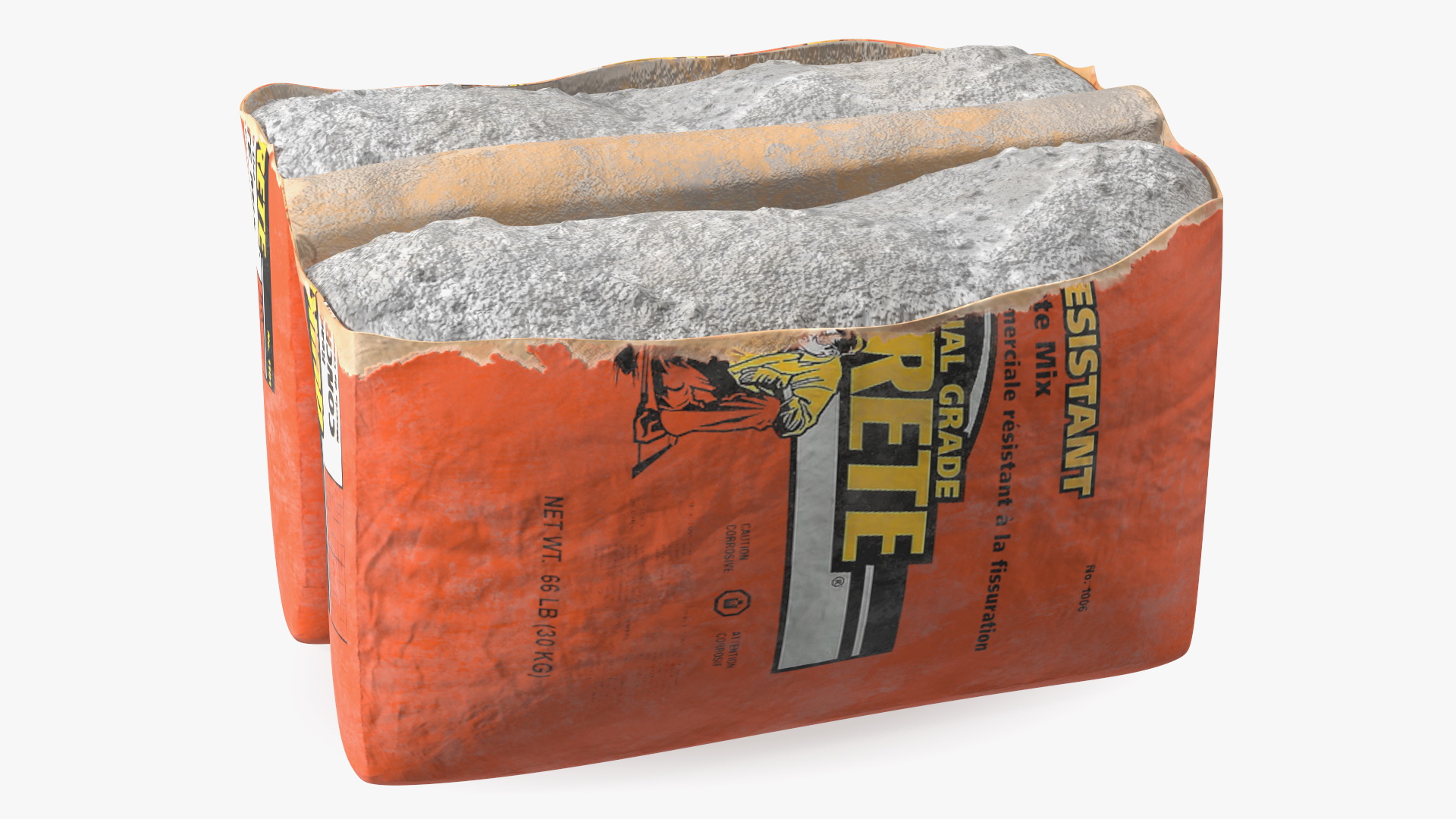 Unpacked Cement Quikrete 66 Lb Orange 3D