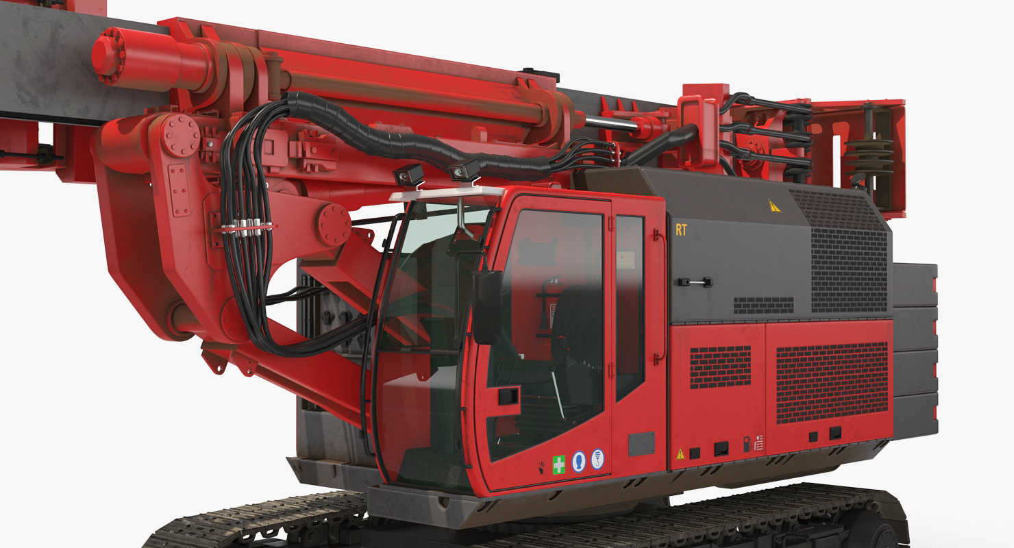 Hydraulics Pile Driver Generic Folded 3D