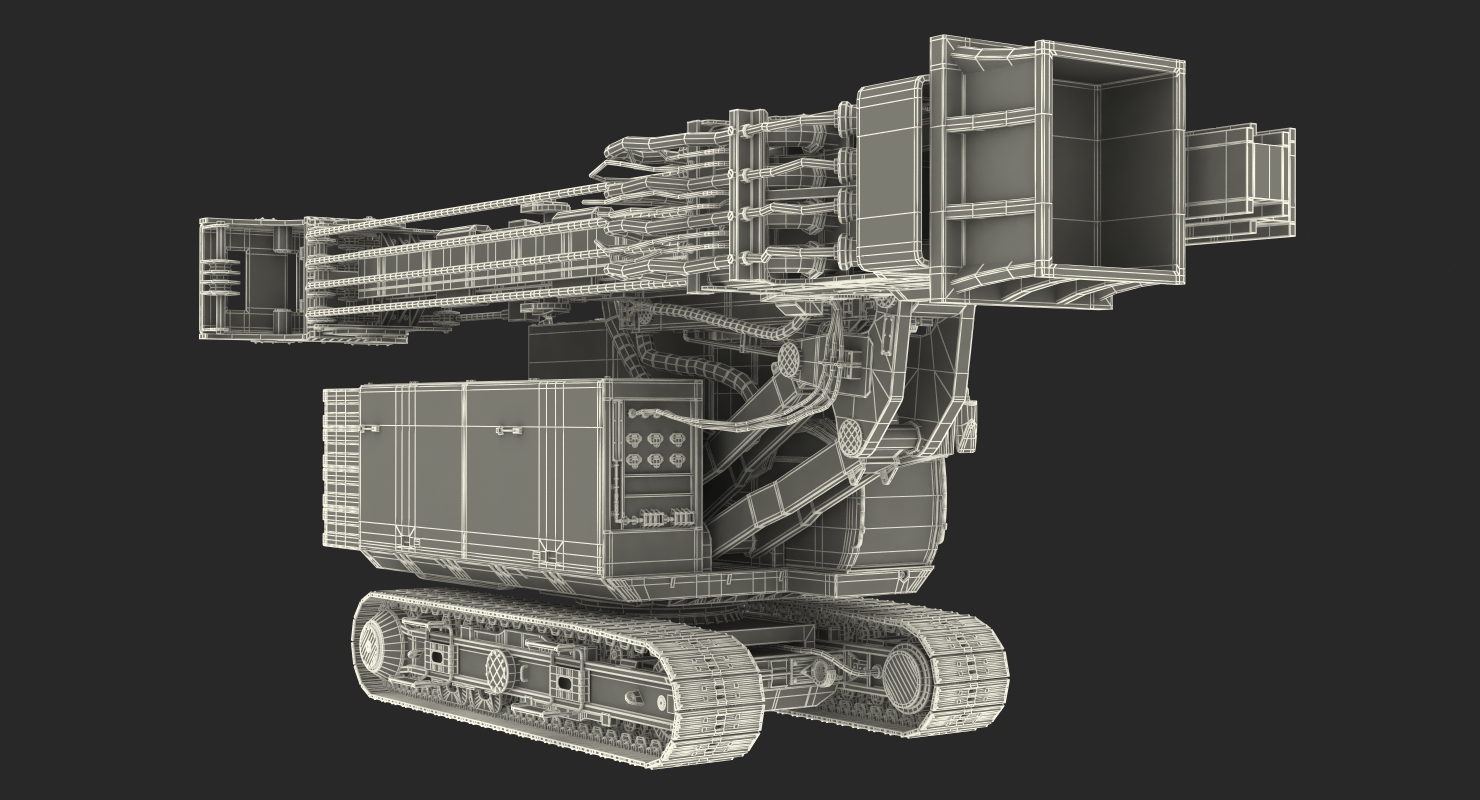 Hydraulics Pile Driver Generic Folded 3D