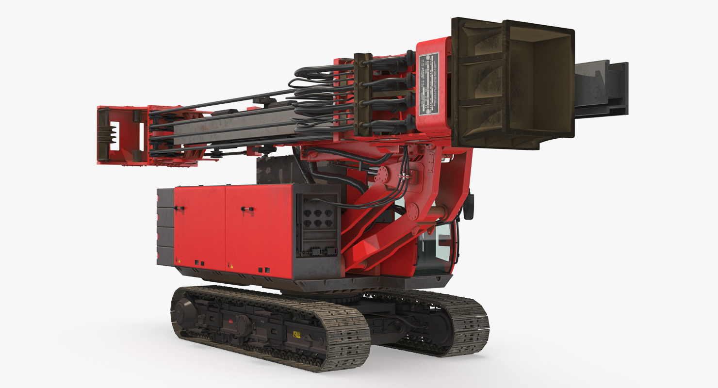 Hydraulics Pile Driver Generic Folded 3D