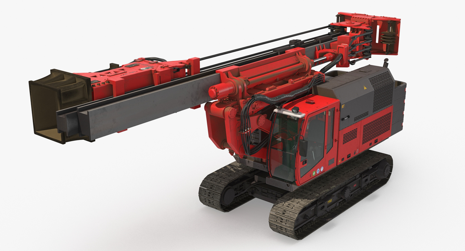 Hydraulics Pile Driver Generic Folded 3D