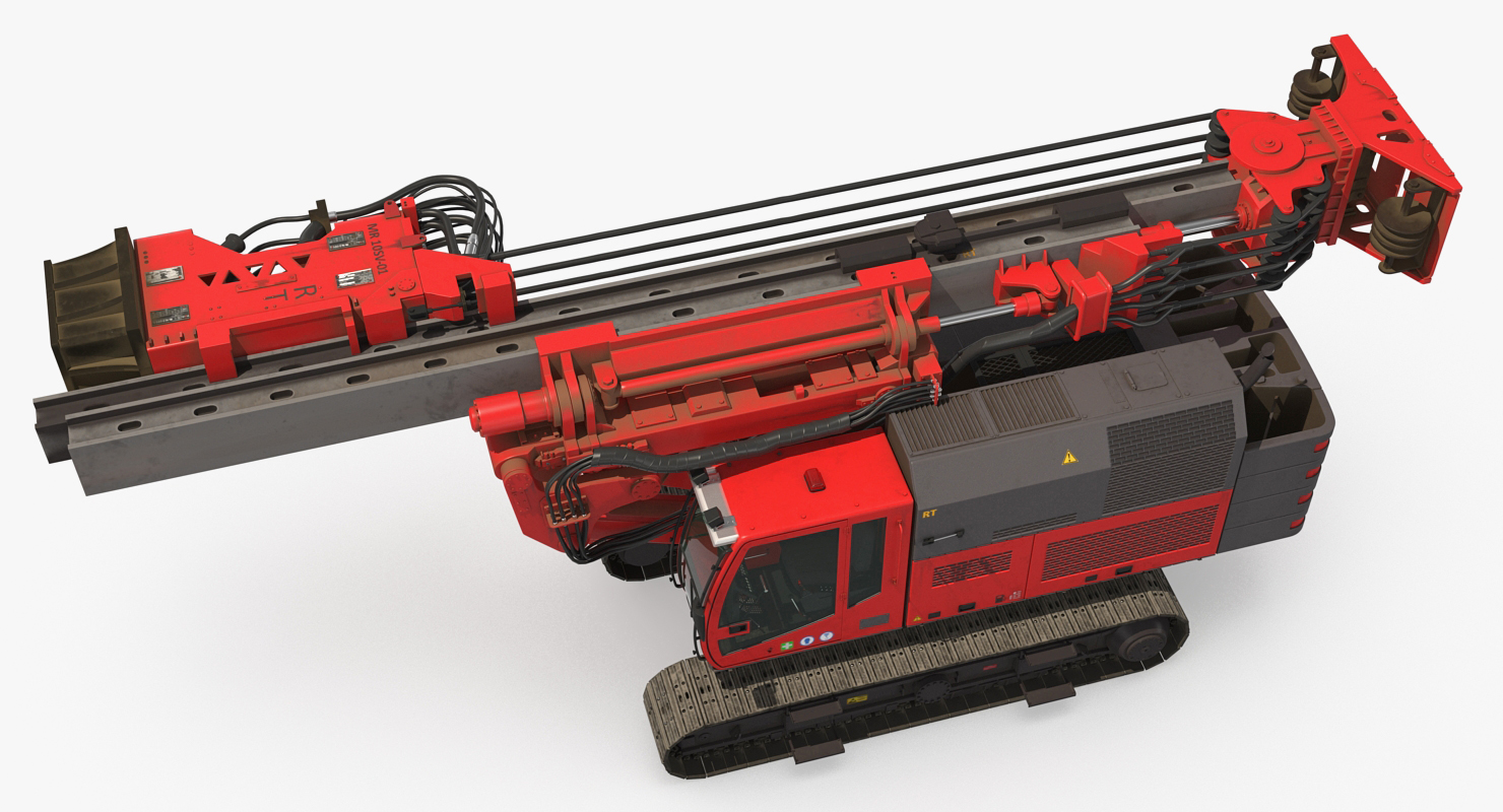 Hydraulics Pile Driver Generic Folded 3D
