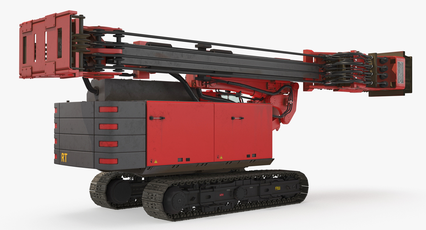 Hydraulics Pile Driver Generic Folded 3D