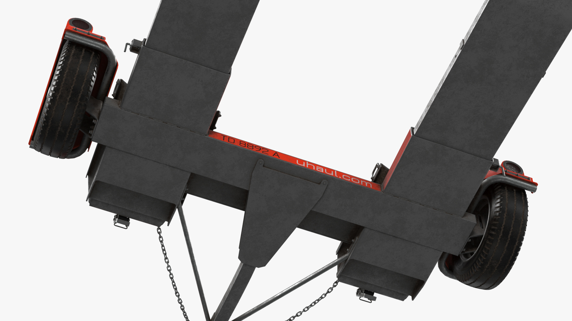 3D Ford Super Duty F-550 with U-Haul Axle Tow Dolly model