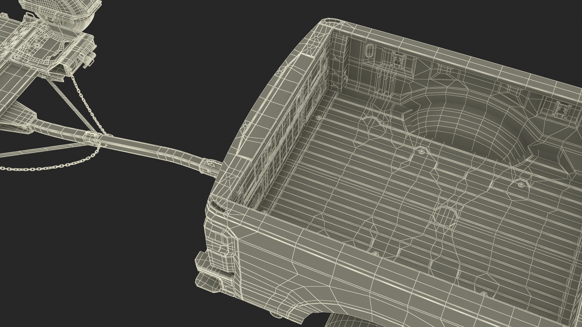 3D Ford Super Duty F-550 with U-Haul Axle Tow Dolly model