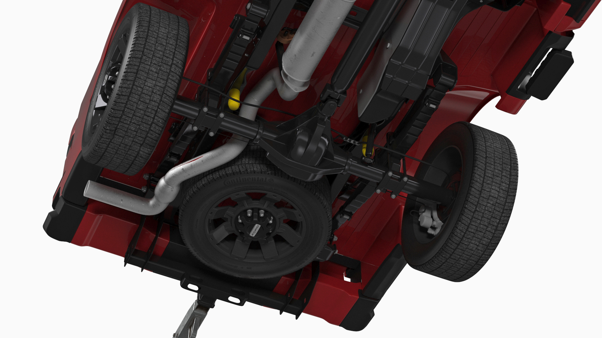 3D Ford Super Duty F-550 with U-Haul Axle Tow Dolly model
