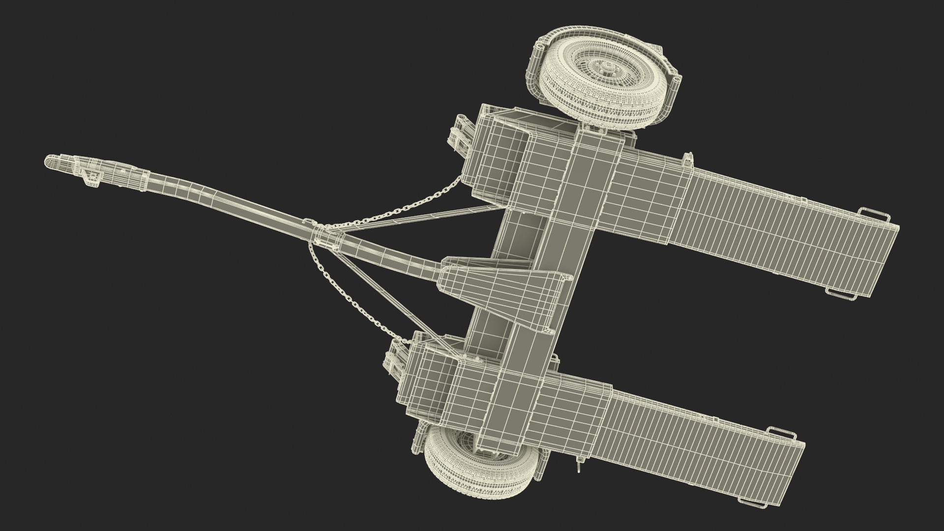 3D Ford Super Duty F-550 with U-Haul Axle Tow Dolly model