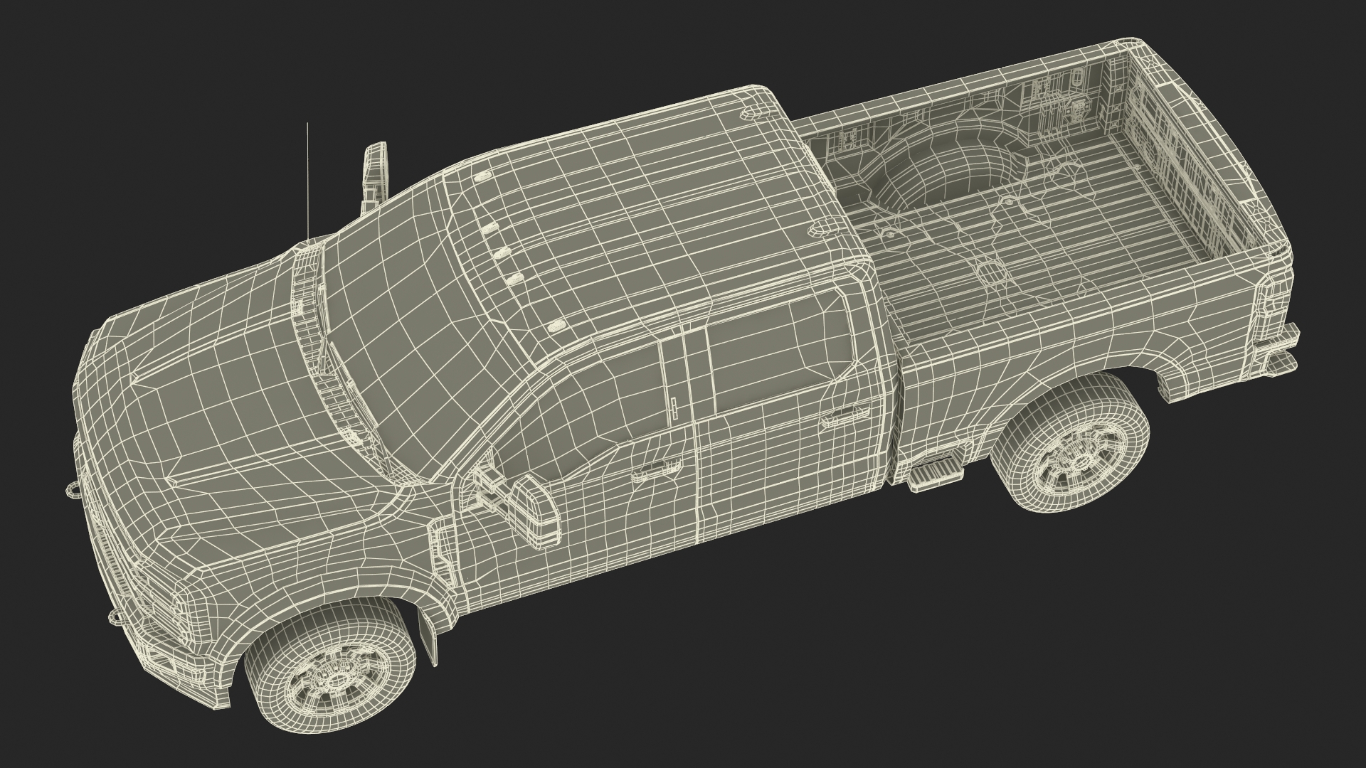 3D Ford Super Duty F-550 with U-Haul Axle Tow Dolly model